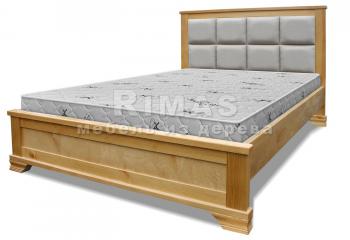 Односпальная кровать из березы «Классика с мягкой вставкой»